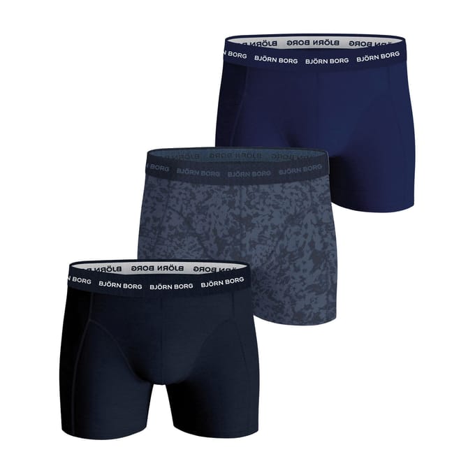 Bjorn Borg Cotton Stretch Boxers 3Pack Donkerblauw - Maat S - Heren - Boxershorts