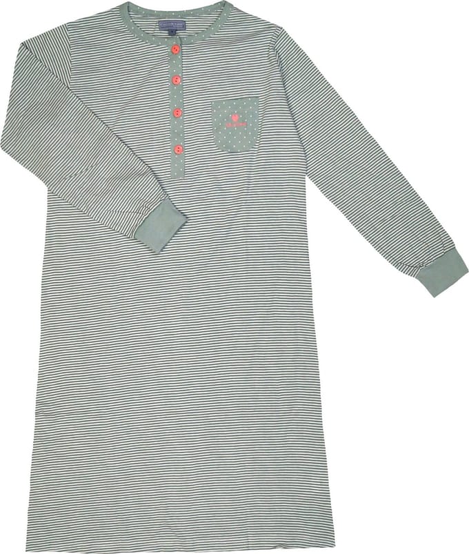 Dames Lunatex jersey nachthemd 613755 Groen - maat S