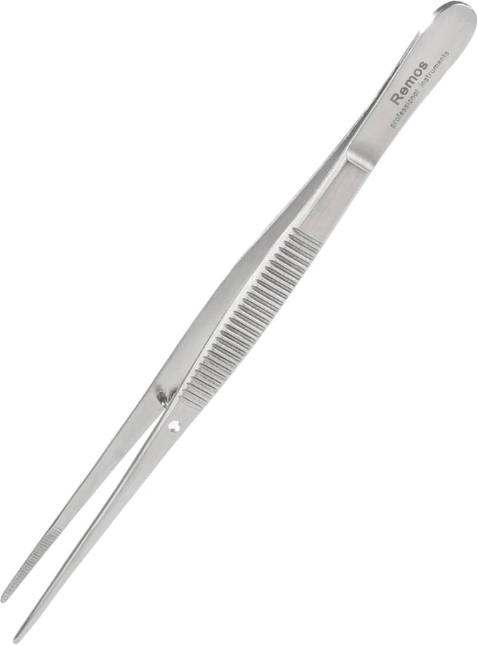 Rechttang Pincet van Roestvrij Staal - 12,5 cm