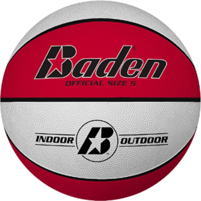 Baden Basic (Size 5) Basketbal Kinderen - Rood / Wit | Maat: 5