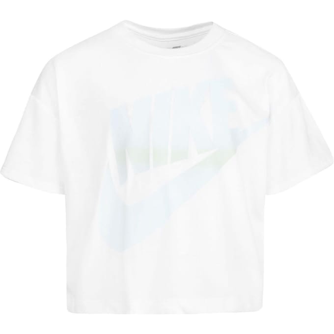 Nike Meisjes Futura Gradient Boxy T-Shirt (Wit)
