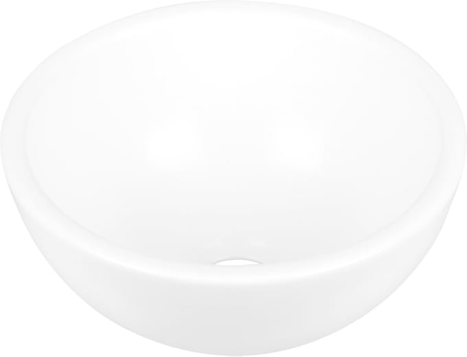 Differnz Ruz waskom - keramiek - Ø 25 x 11.5 cm - mat wit