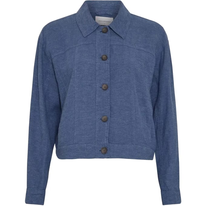 MSCH Copenhagen Mschviana Ginia Jacket Jassen Dames - Zomerjas - Blauw - Maat M