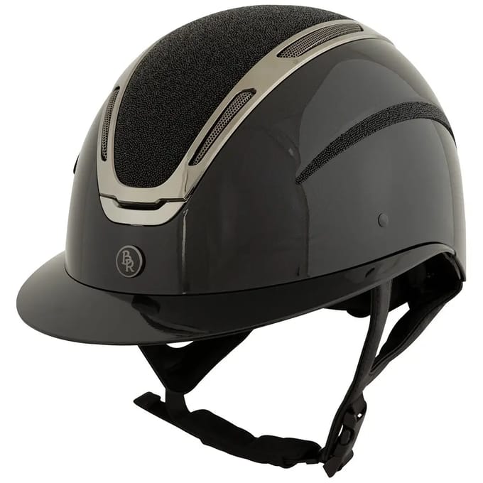 BR Zeta Starlight Ruiterhelm Zwart/Gunmetal 52-54