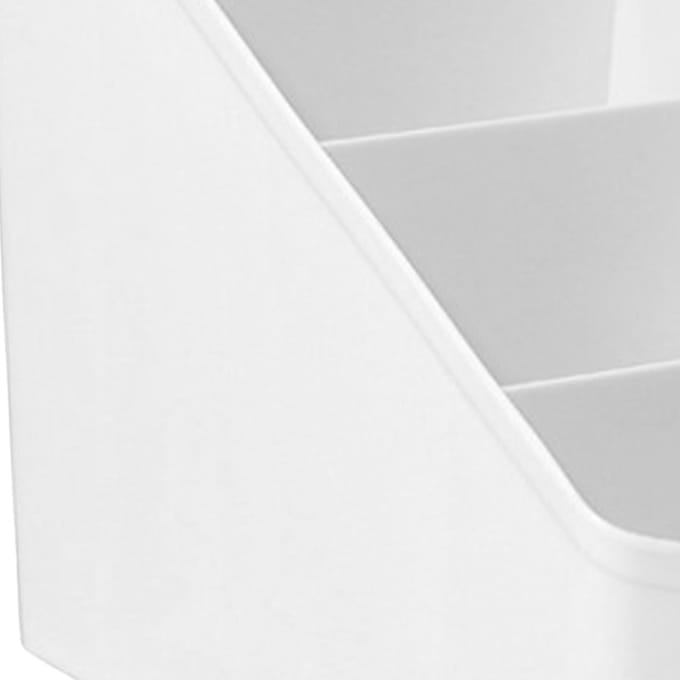 Bureau-organizer met 4 vakken Plastic Multifunctionele Pen Potlood Afstandsbediening Houder white
