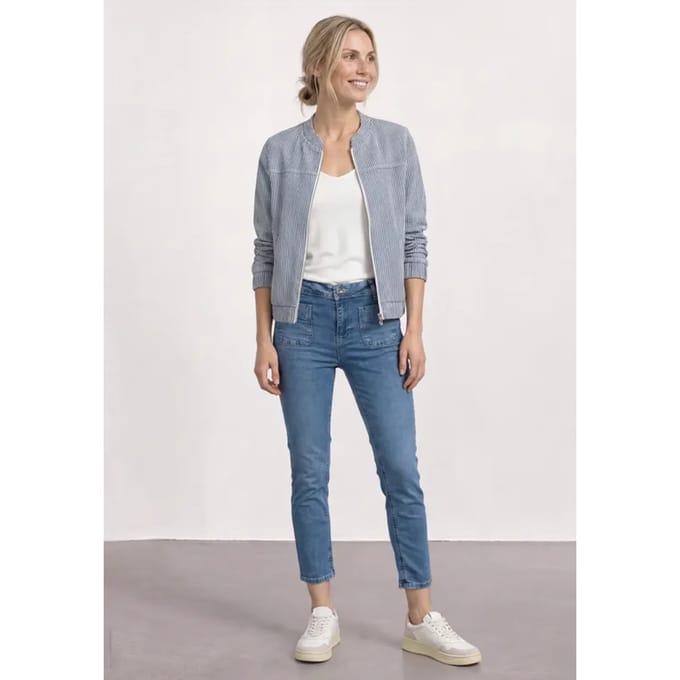7/8 Straight Legs jeans met opgestikte zakken