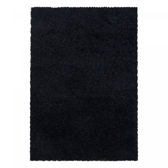 Modern hoogpolig vloerkleed Sydney - zwart - 240x340 cm