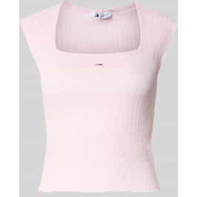 slim fit top met ruche