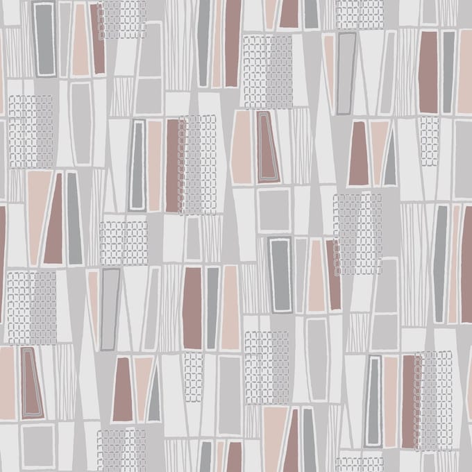 Boråstapeter Vliesbehang 5471 - Alla Tiders Hus - Abstract Roze - 53cm x 10.05m