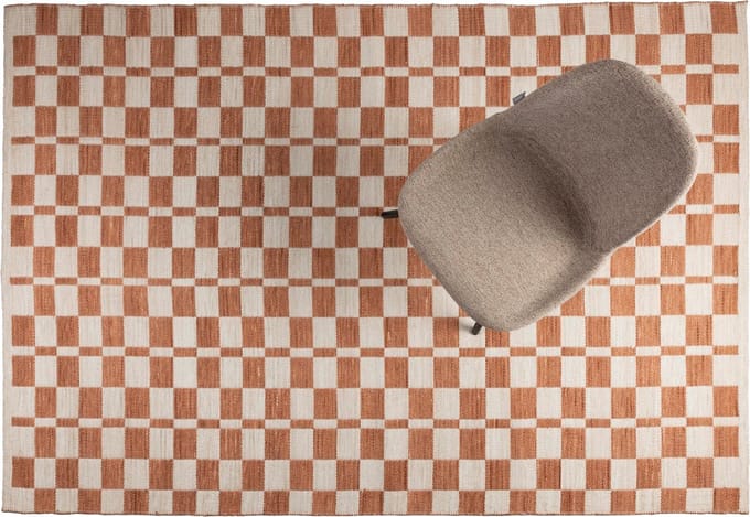 Zuiver Checker Vloerkleed 160x230 - Beige