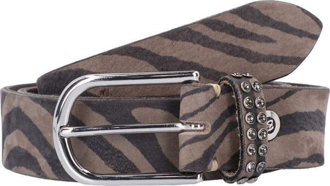 b.belt Riem Leora Swk Ledergürtel W90 Grey Taupe / Anthrazite Grey Bruine Veelkleurig