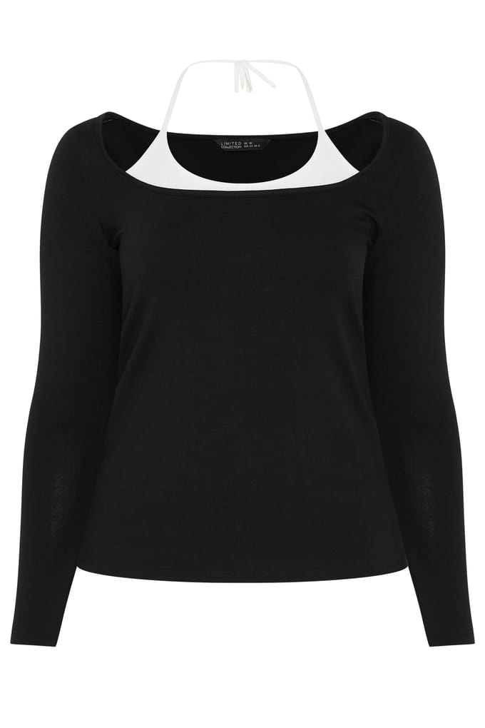 Limited Collection Curve Zwartwitte 2In1 Top Size 54-56