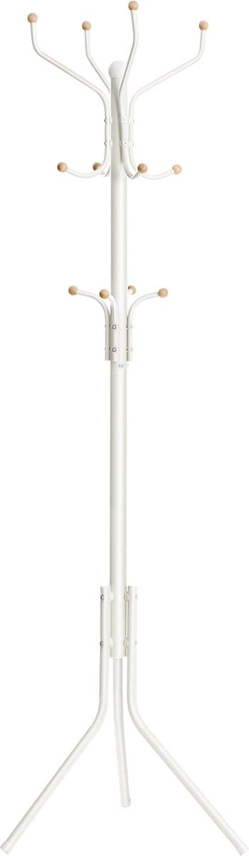 ACAZA Kapstok - Kapstok Staand - 12 Haken - 182 cm - Metaal - Wit
