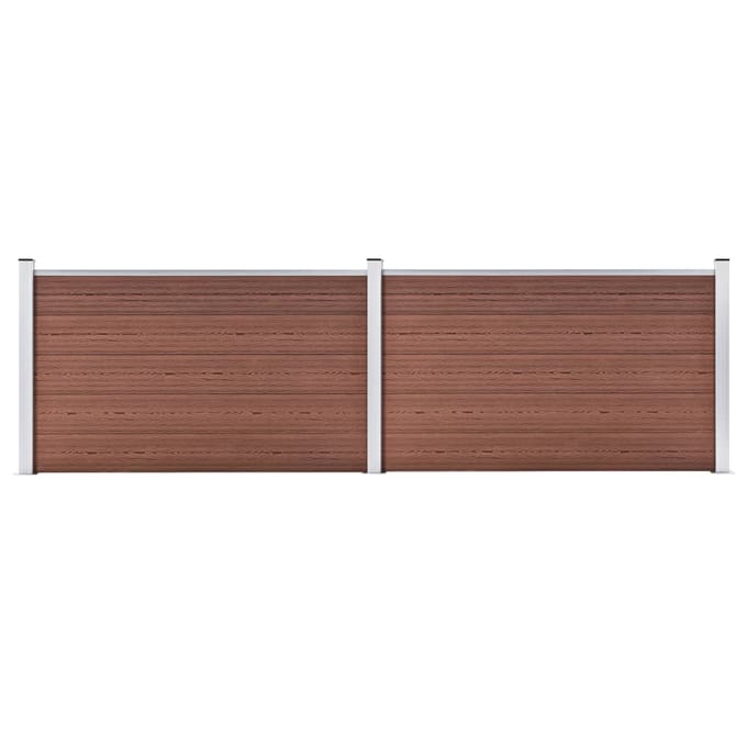 vidaXL - Schutting - 353x106 - cm - HKC - bruin