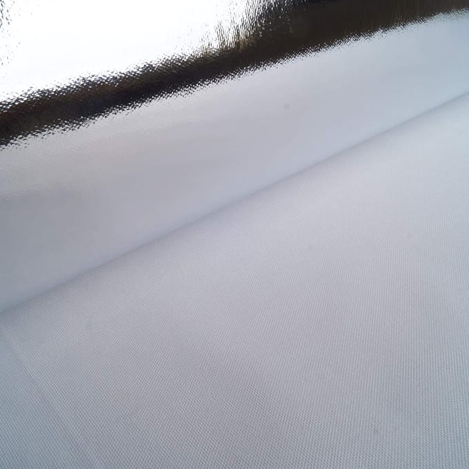 Isolerend weefsel - Reflecterend vlies - Warmte isolatie - Aluminium coating - Per meter - Zilver/grijs
