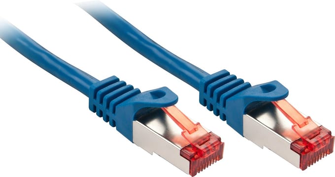 LINDY 47355 RJ45 Netwerkkabel, patchkabel CAT 6 S/FTP 3.00 m Blauw Vergulde steekcontacten, Afgeschermd 1 stuk(s)