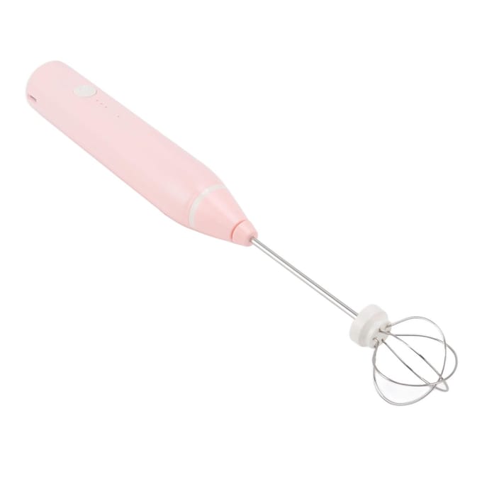 Mini Elektrische Mixer Draadloos Multifunctionele Elektrische Eierklopper met 2 Eierklopperkoppen voor Thuis roze