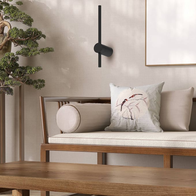Milagro Lighting LED wandlamp Swing, hoogte 30 cm, CCT, metaal, zwart