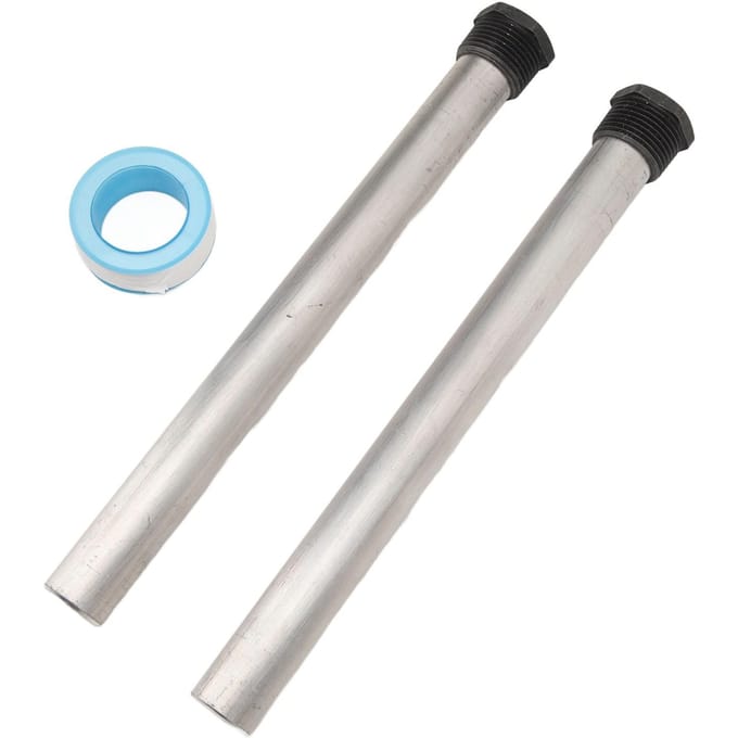 2 stuks RV Boiler Anodestaaf Corrosiebescherming 21x235mm 3 4 NPT Anodestaaf voor Mor‑Flo Boilers white