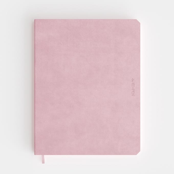 De Kempen - Agenda 2026 - Weekly Notes - Vlakliggend - Marmeren Schutblad - Large 17.1 x 22 cm - Brut/Roze