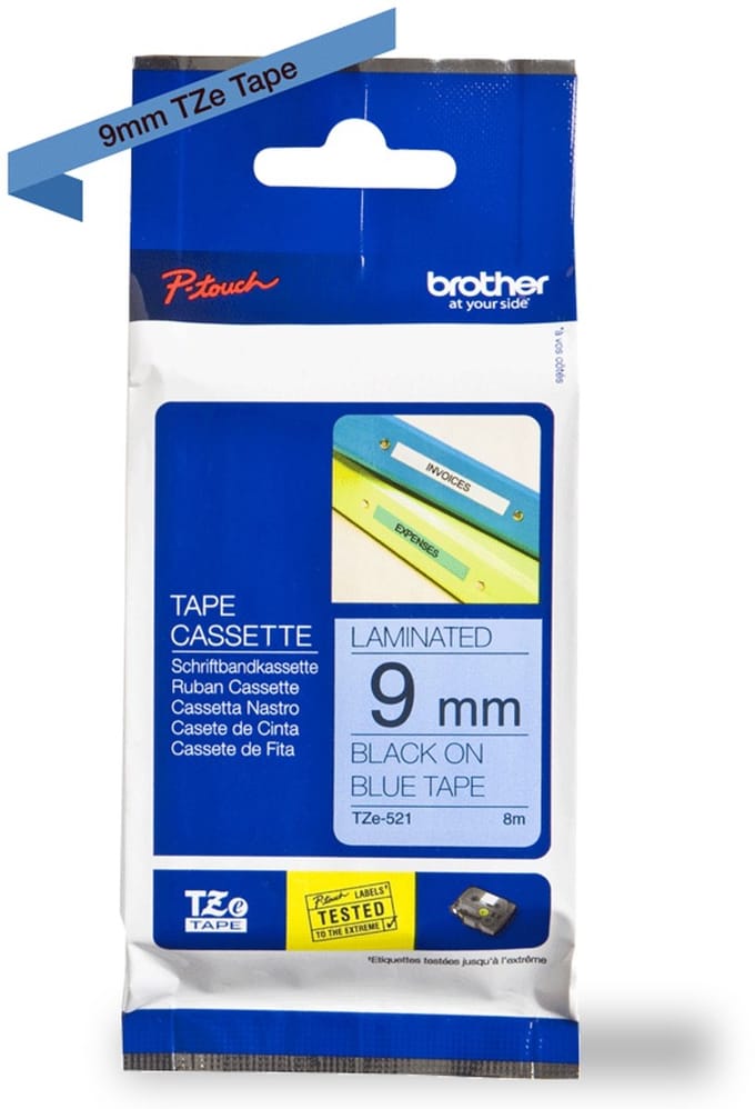 Brother Tape gelamineerd 9mm
