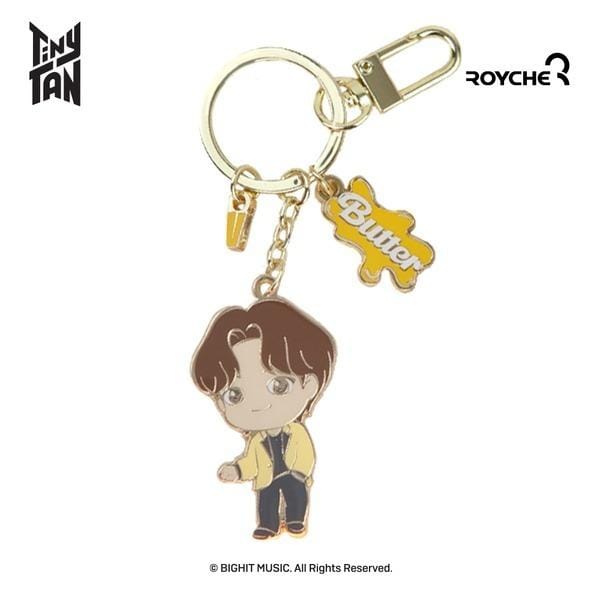Bts (Bangtan garçons) Porte-clés en métal TinyTAN Butter Swing, officiel, original, authentique, K-POP, idole beige
