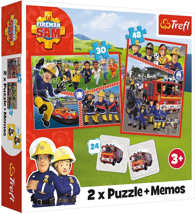 Trefl puzzel en memory - Fireman Sam team 2in1 kinderspel.