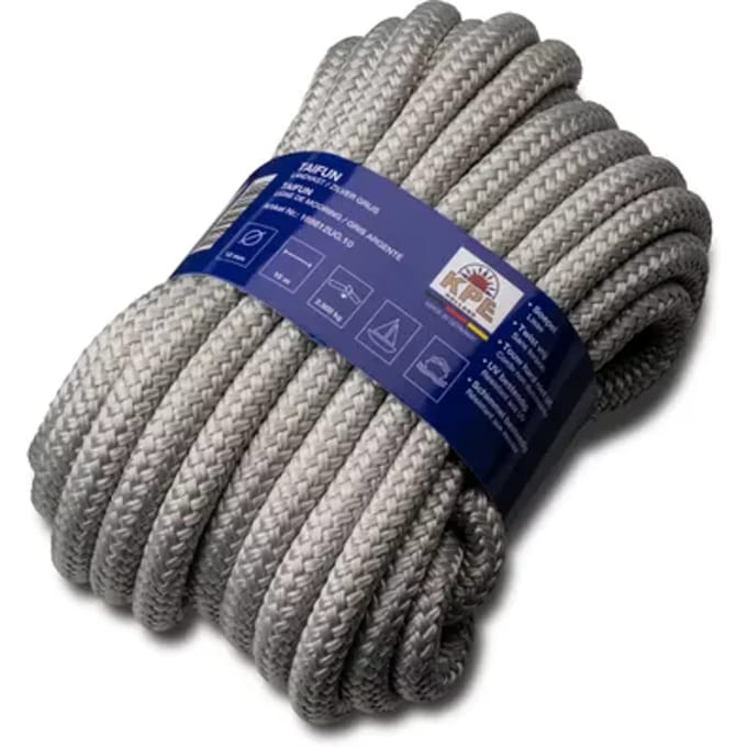 Seilflechter Taifun® Aanmeerlijn – 10 M – Zilvergrijs