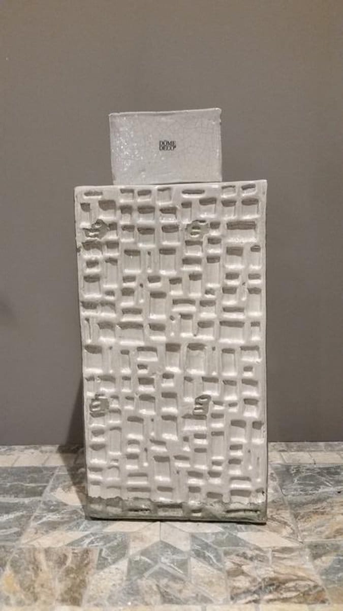 Fles - DomeDeco - Grijs - 36 cm