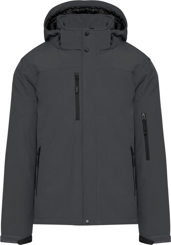 Kariban Gewatteerde softshell herenparka met capuchon K650 - Titanium - M