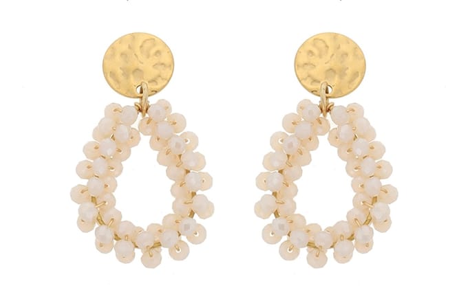 Oorbellen Ivette - Naturel - Crystal Beads - Kralen - Trending