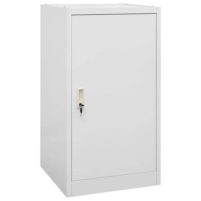 vidaXL - Zadelkast - 53x53x105 - cm - staal - lichtgrijs