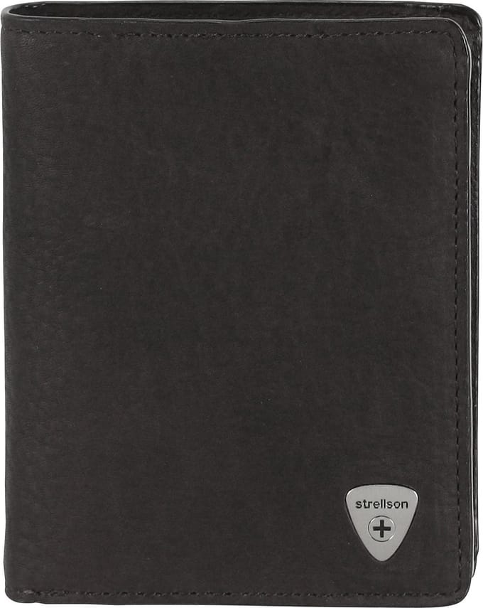 strellson Leren portemonnee Harrison Billfold V8 Wallet Black zwart