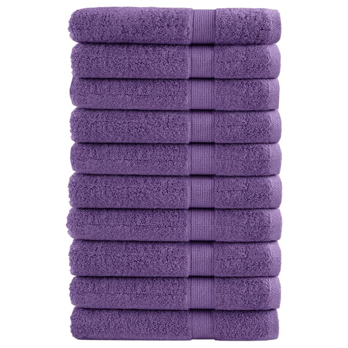 vidaXL - Saunadoeken - SOLUND - 10 - st - 600 - g/m² - 80x200 - cm - paars
