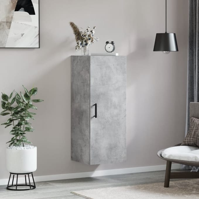 vidaXL - Bovenkast - 34,5x34x90 - cm - betongrijs