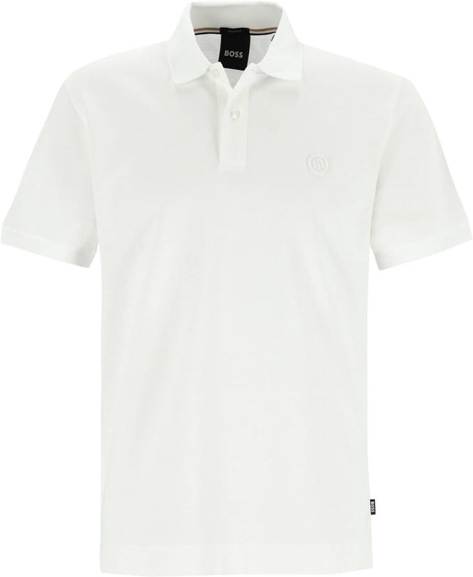 BOSS Parris regular fit heren polo - pique - wit