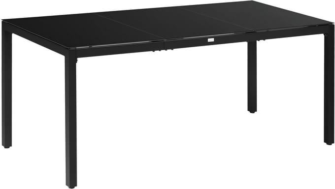 Outsunny tuintafel - aluminium - 180x80x72cm - zwart