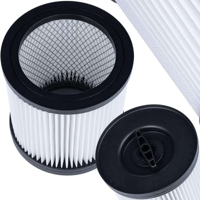 Rosfix Wasbaar Luchtfilter Vervanging - Polyester met Metaalgaas - Ø14×15,5cm Ø10cm - Geschikt voor Parkside