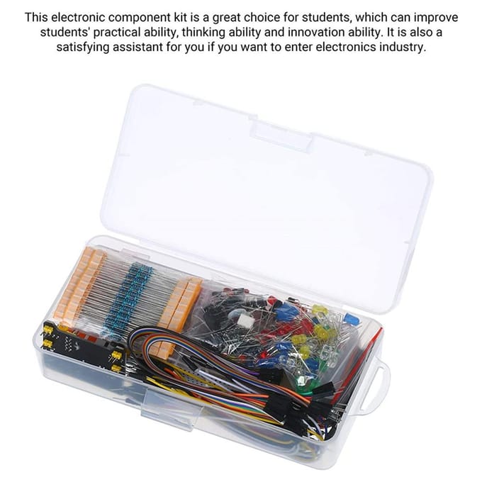 Elektronische componentenkit 830 verbindingspunten Breadboard-kabelweerstand Geschikt voor UNO R3 wit