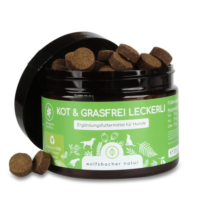 300g Wolfsbacher natural treats uitwerpselen&Grasvrije hondensnacks