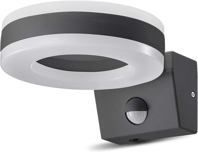 LED Wandlamp met PIR Bewegingssensor en Schemerinstelling - Neutraal Wit Licht IP65 Buiten en Binnen