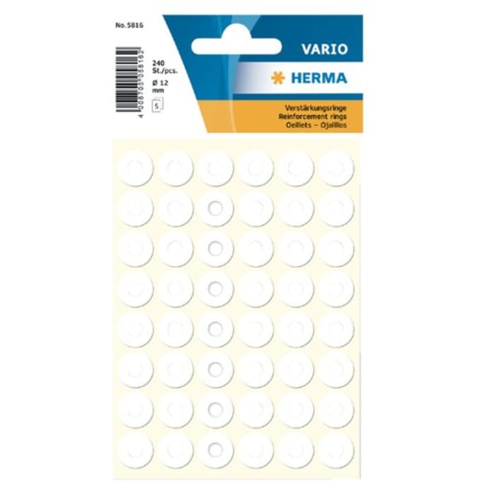 Versterkingsringen HERMA 5816 12mm 240 stuks