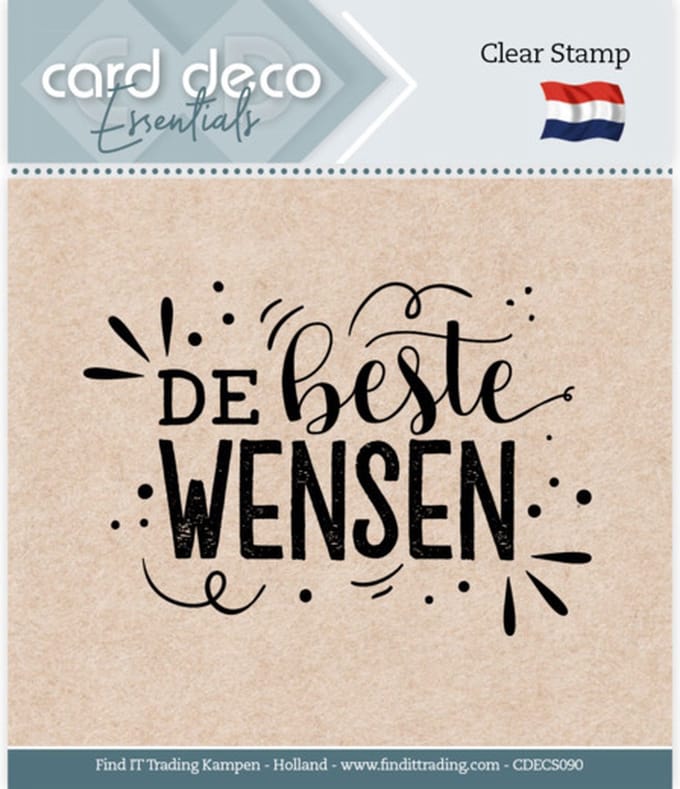 Card Deco - Clearstamp - De beste wensen - ECS090