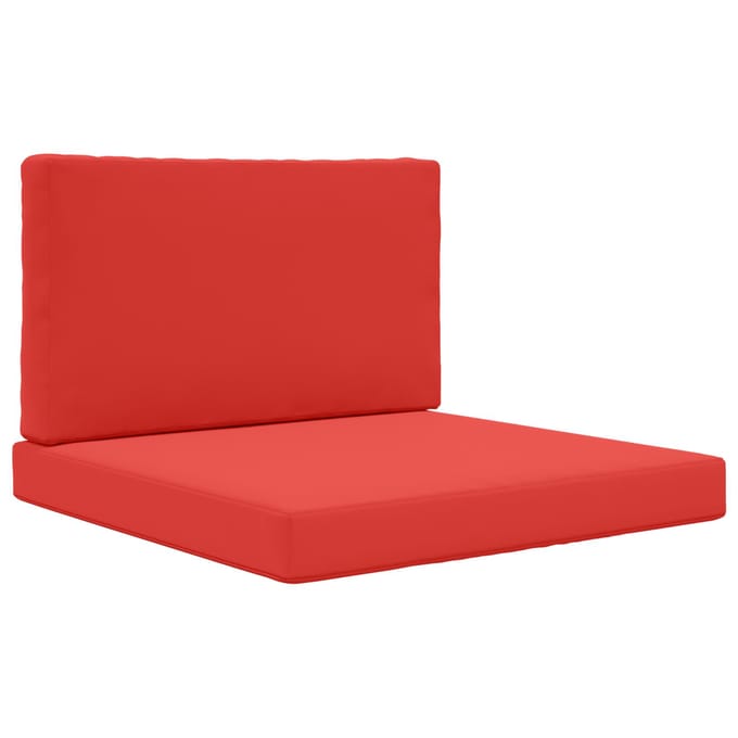 vidaXL - Buitenbankkussen - Polyester - Rood - 80 - x - 80 - cm