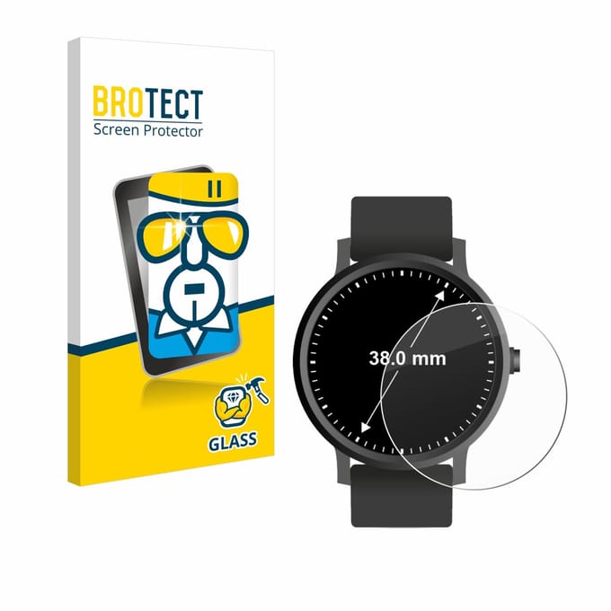 BROTECT - Glas Screenprotector voor Ronde Displays (ø: 38 mm) - Gehard Beschermglas 9H