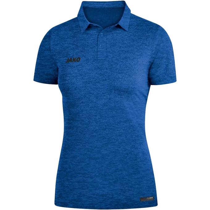 Jako Premium Basics Polo Dames - Royal Gemeleerd | Maat: 36