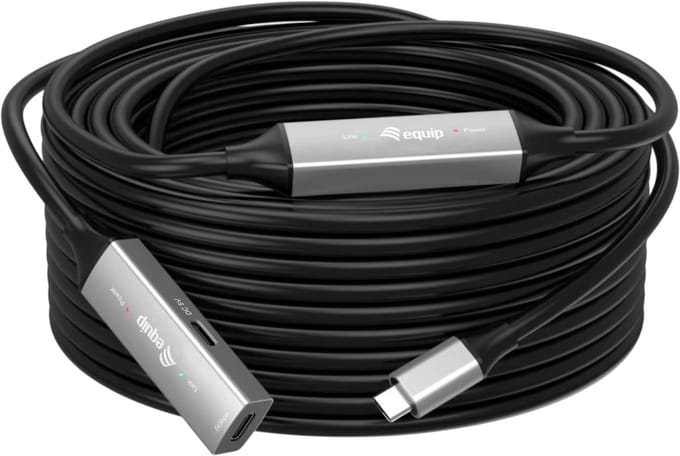 Equip 133357 USB-kabel USB 3.2 Gen 1 (3.1 Gen 1) 10 m USB C 5 Gbit/s Zwart