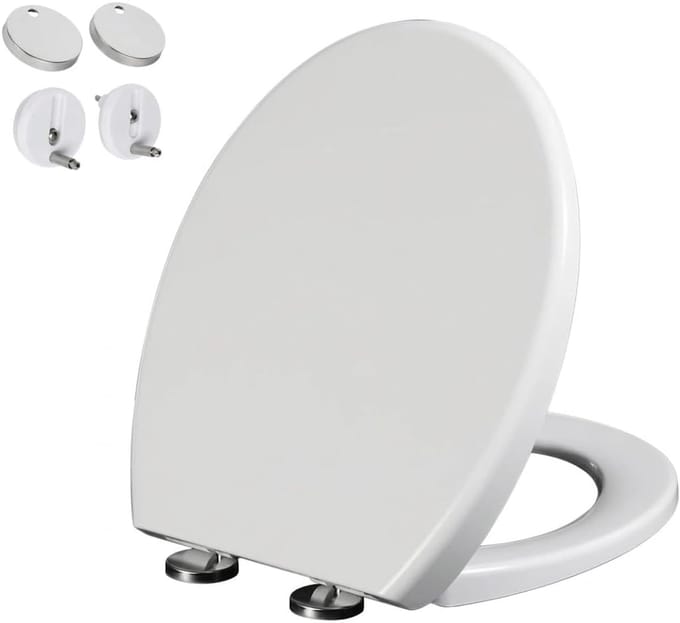 Toiletbril - WC zitting - Badkamer vernieuwen - Softclose & snelsluiting - Universele pasvorm - Wit