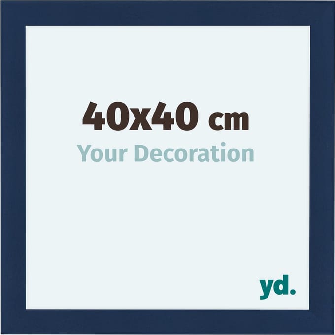 Your Decoration - Fotolijst 40x40 cm - MDF - Donkerblauw Geveegd - Como