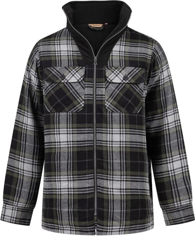 Life-Line Peter Gevoerd Flanel Fleece Vest Olive Check 4XL